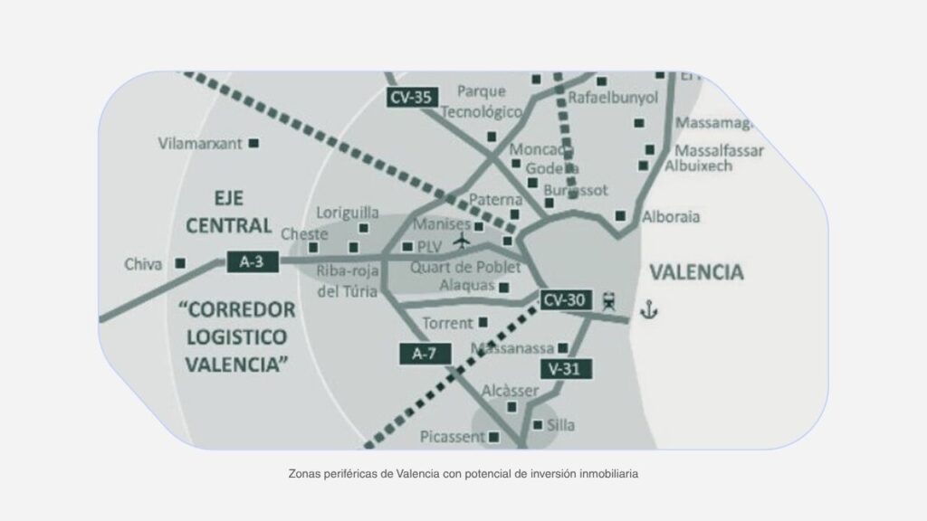Zonas periféricas de Valencia con potencial de inversión inmobiliaria según Inversiva